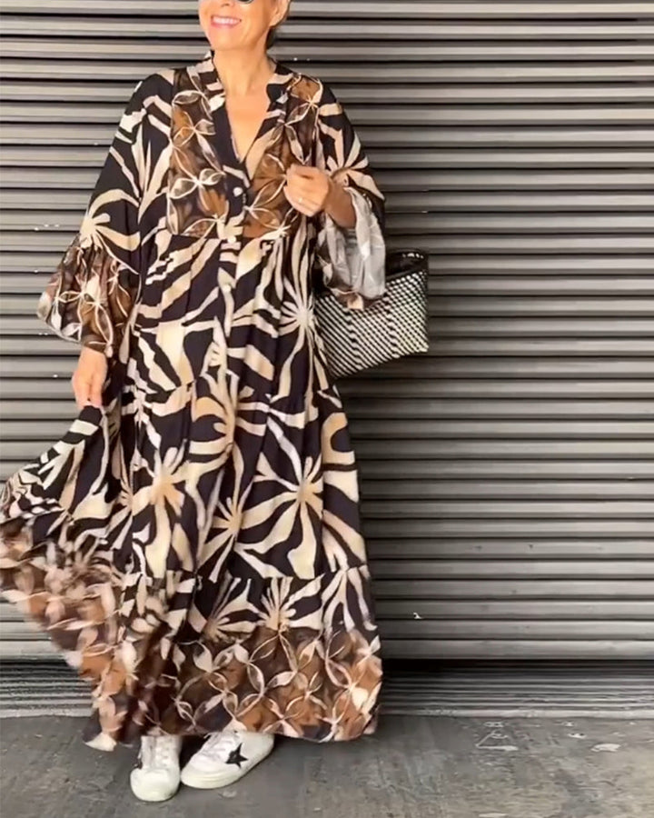 Levoire | Robe Longue À Fleurs Noir