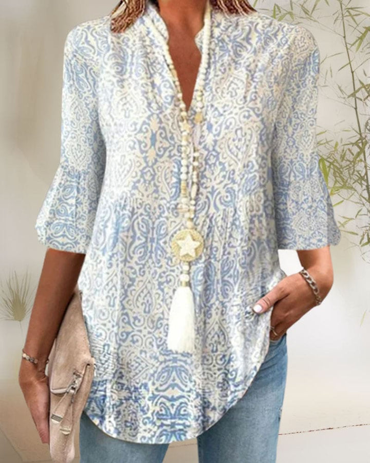 Levoire | Blouse Avec Manches 3/4 Et Motif Floral