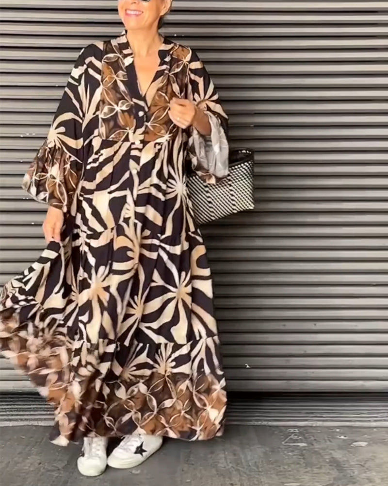 Levoire | Femmes Imprimé Long Maxi Noir