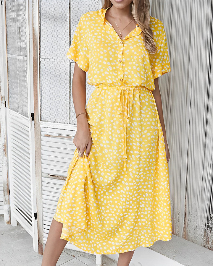 Levoire | Robe À Imprimé Multicolore Jaune