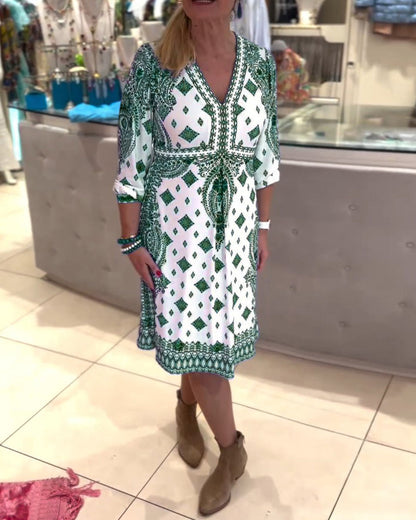 Levoire | Robe Midi Élégante Avec Décolleté En V