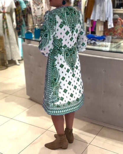 Levoire | Robe Midi Élégante Avec Décolleté En V