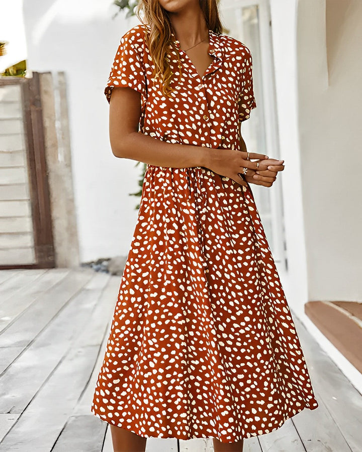 Levoire | Robe Multicolore Avec Motif Orange
