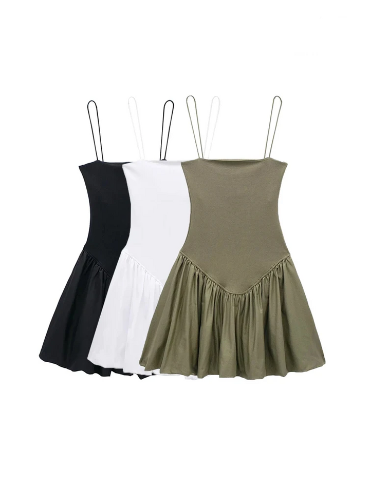 Levoire | Robe En Popeline Mini Avec Manches Bouffantes