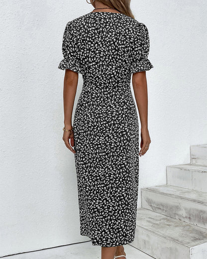 Levoire | Robe À Col V Fleuri