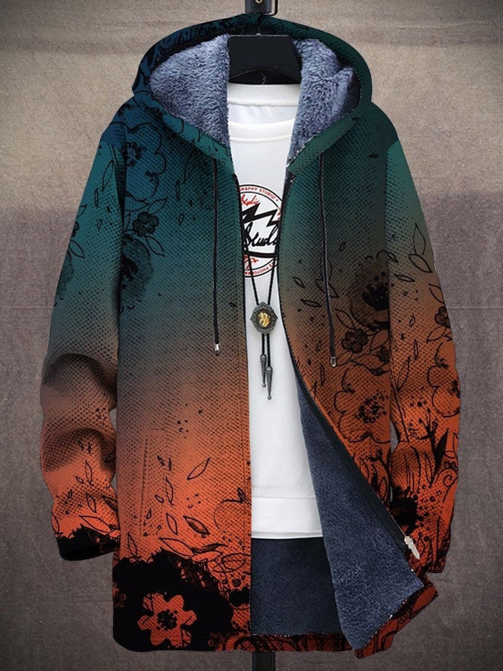 Levoire | Veste Imprimée Artistiquement Vert-Orange