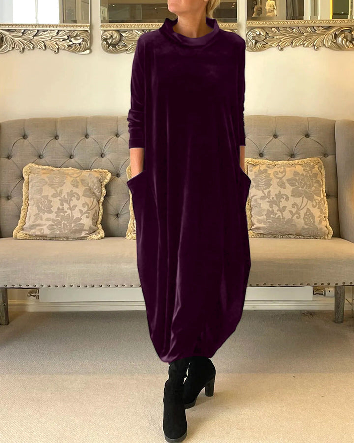 Levoire | Robe élégante avec poches pour femme Pourpre