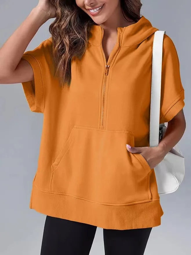 Levoire | Rento à manches courtes hoodie Orange