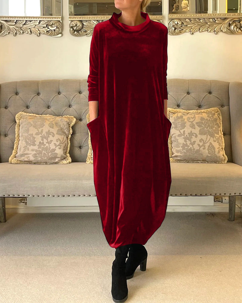 Levoire | Robe élégante avec poches pour femme Rouge