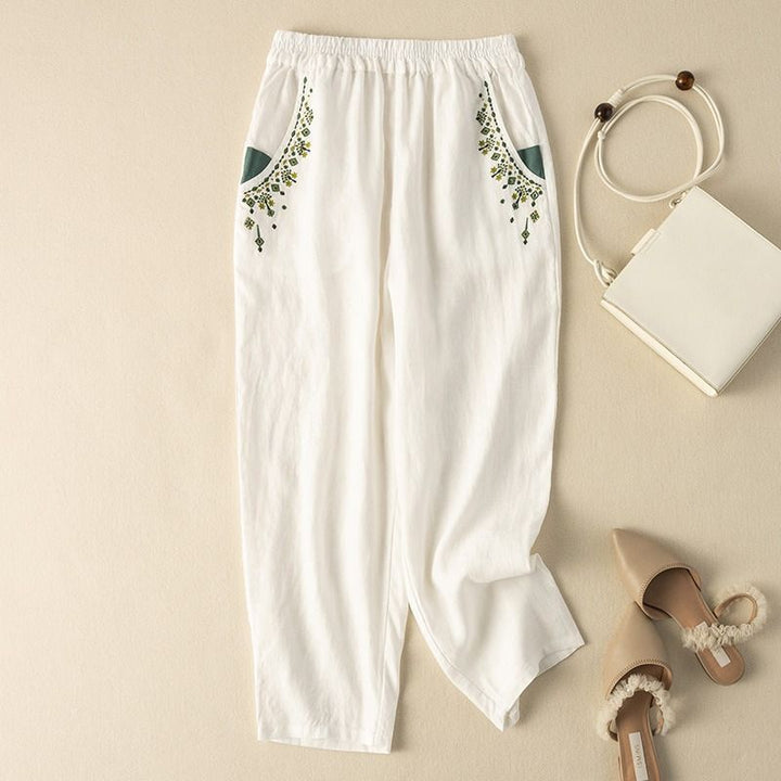 Levoire | Pantalon Vintage Décontracté Blanc