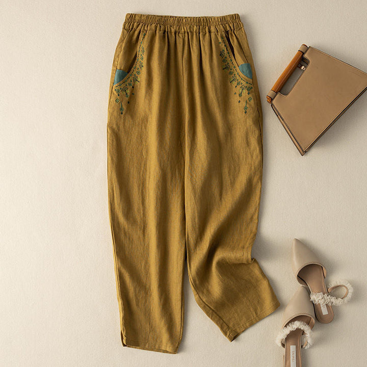 Levoire | Pantalon Décontracté Vintage Jaune