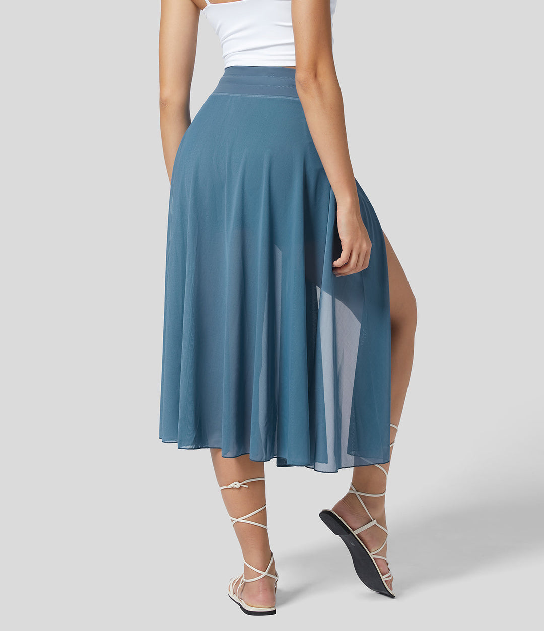 Levoire | Jupe Midi 2-En-1 Taille Haute