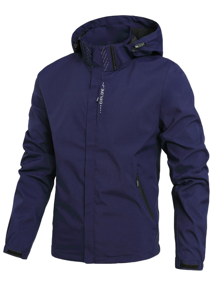 Levoire | Veste à capuche coupe-vent à manches longues avec poches Gris de mer