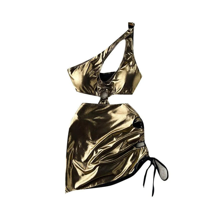 Levoire | Ensemble satin à deux pièces Or