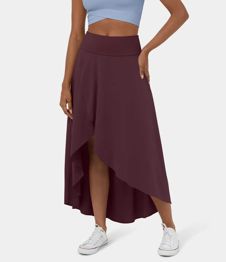 Levoire | Jupe Maxi Lastique Avec Pantalon Court Braun