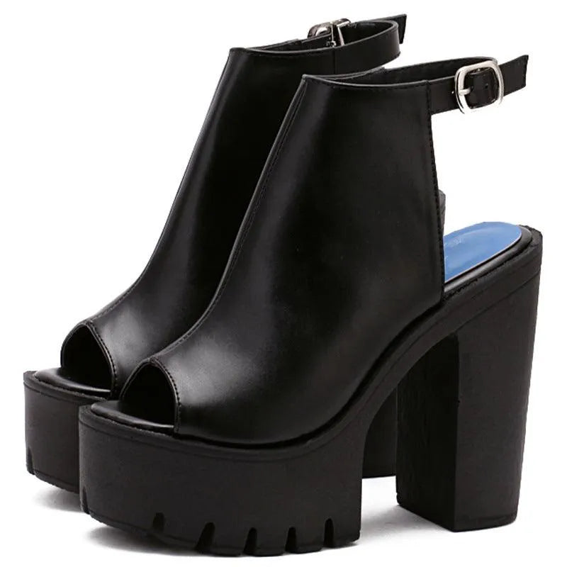Levoire | Bottes courtes avec un talon épais