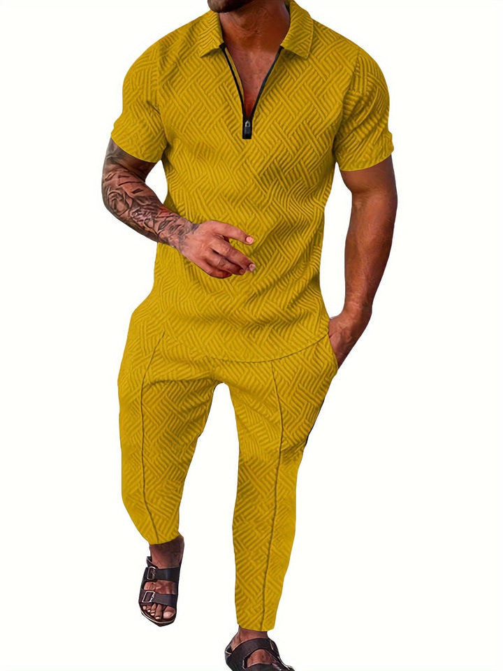 Levoire | Ensemble De Loisirs 2 Pièces Homme Avec Haut Et Pantalon Jaune