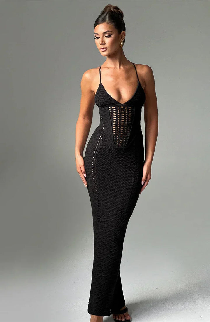 Levoire | Robe élégante unie Noir