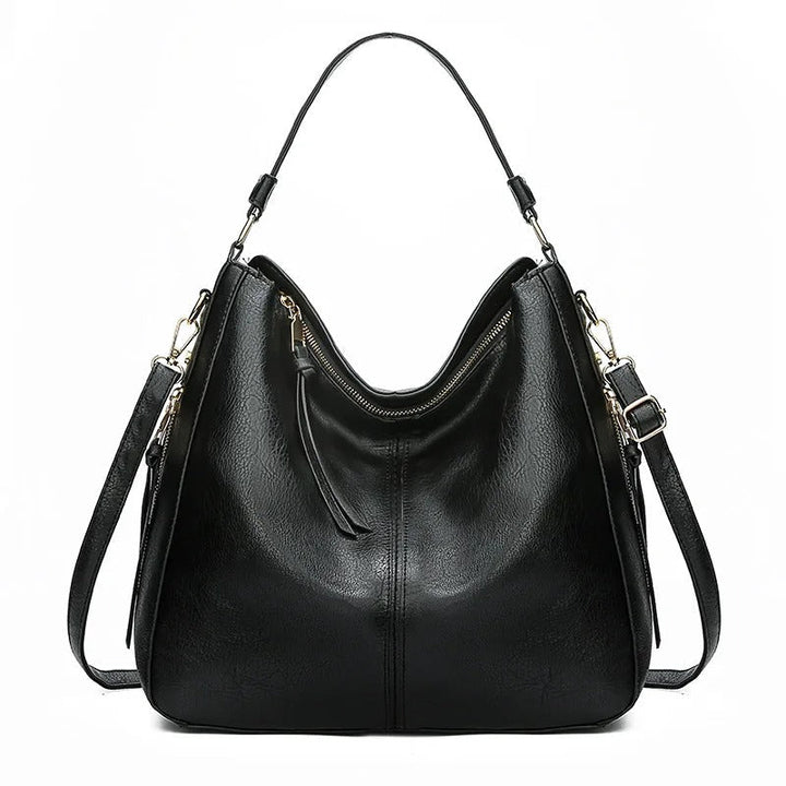 Levoire | Sac à épaule en cuir souple de design Noir