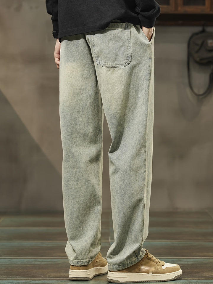 Levoire | Printemps/Automne, Pantalons Droits En Jean Décontractés Pour Hommes