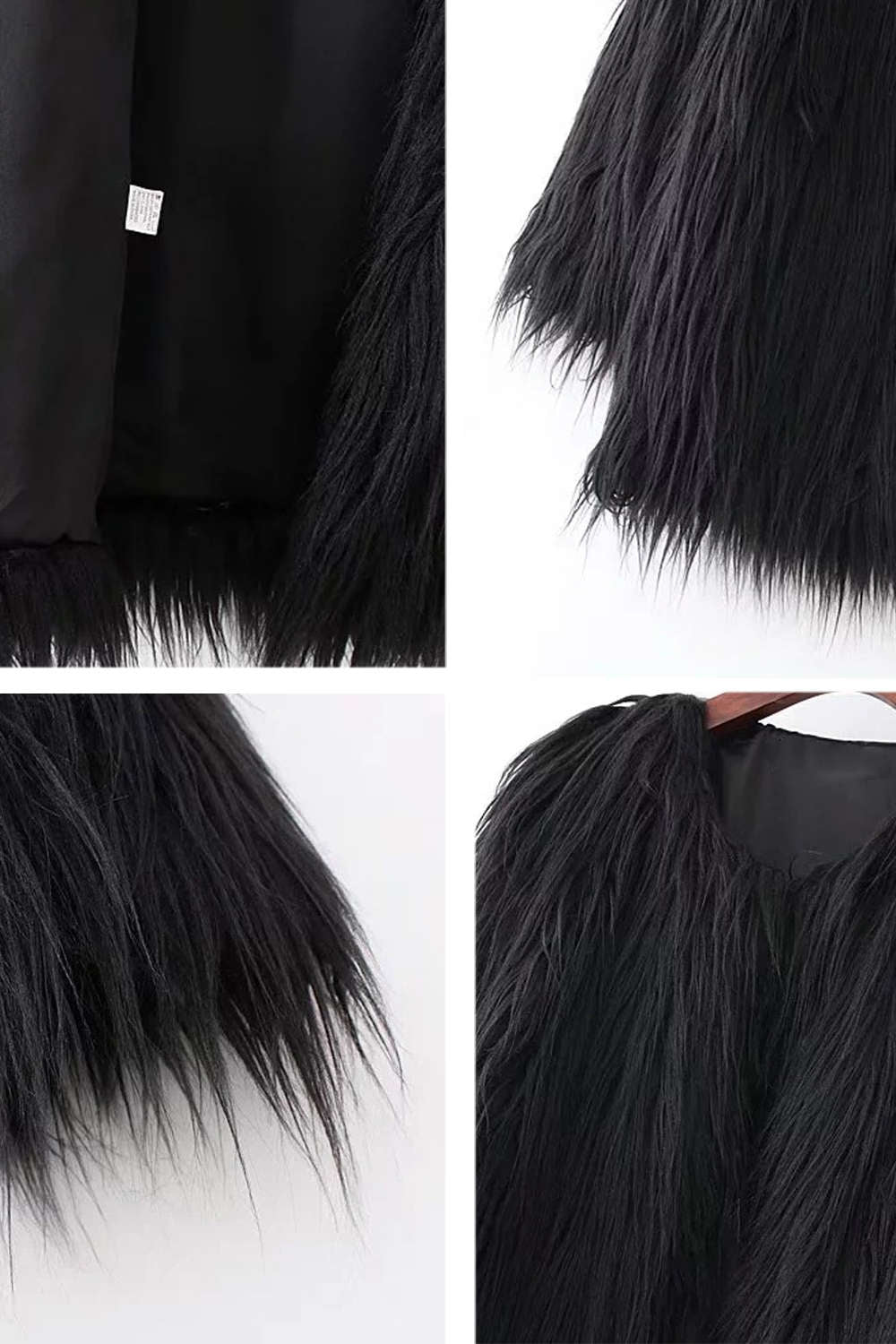 Levoire | Manteau chaud en fausse fourrure à manches longues