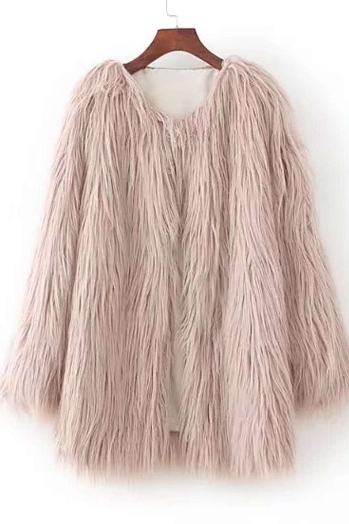 Levoire | Manteau chaud en fausse fourrure à manches longues