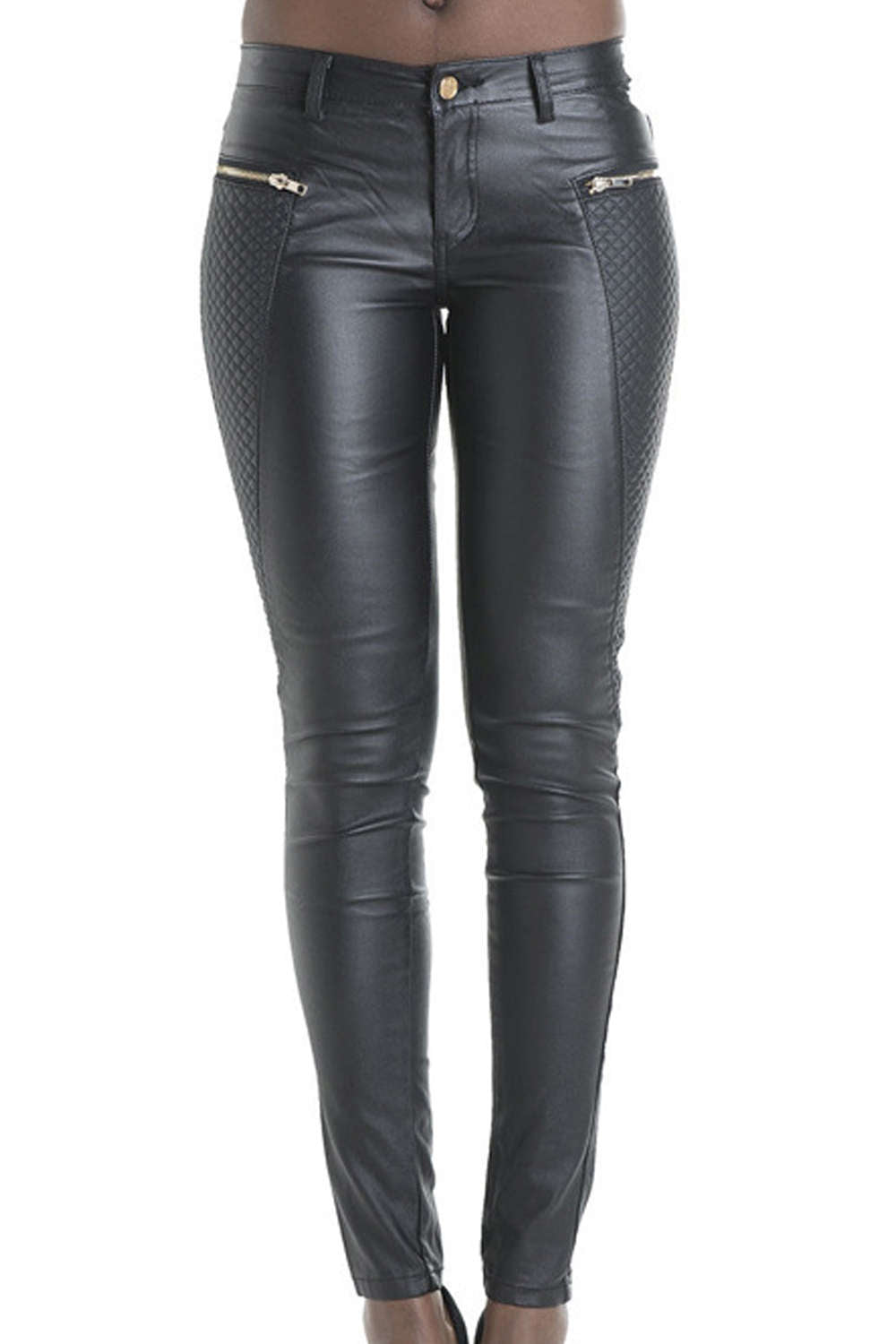 Levoire | Femmes Fermeture éclair Leggings extensibles Noir