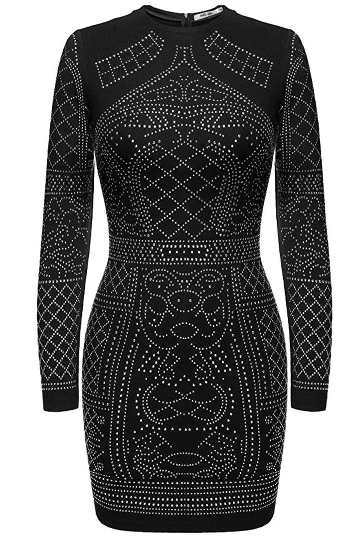 Levoire | Robe Mini ornée de faux diamants entier