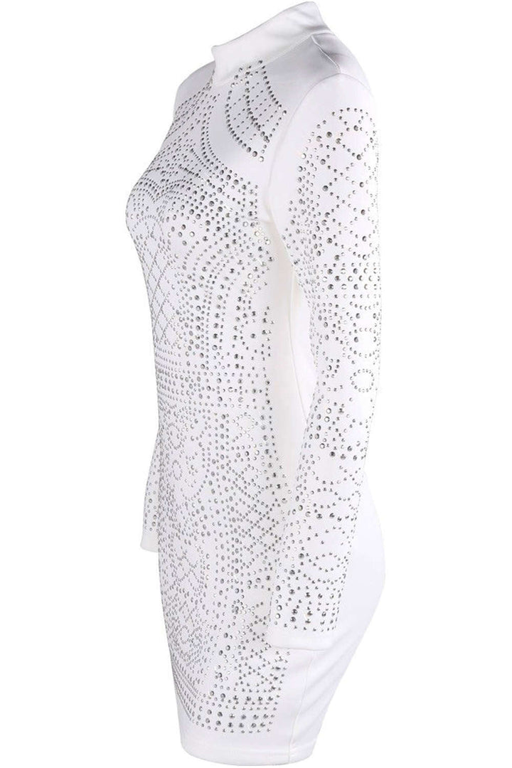 Levoire | Robe Mini ornée de faux diamants entier