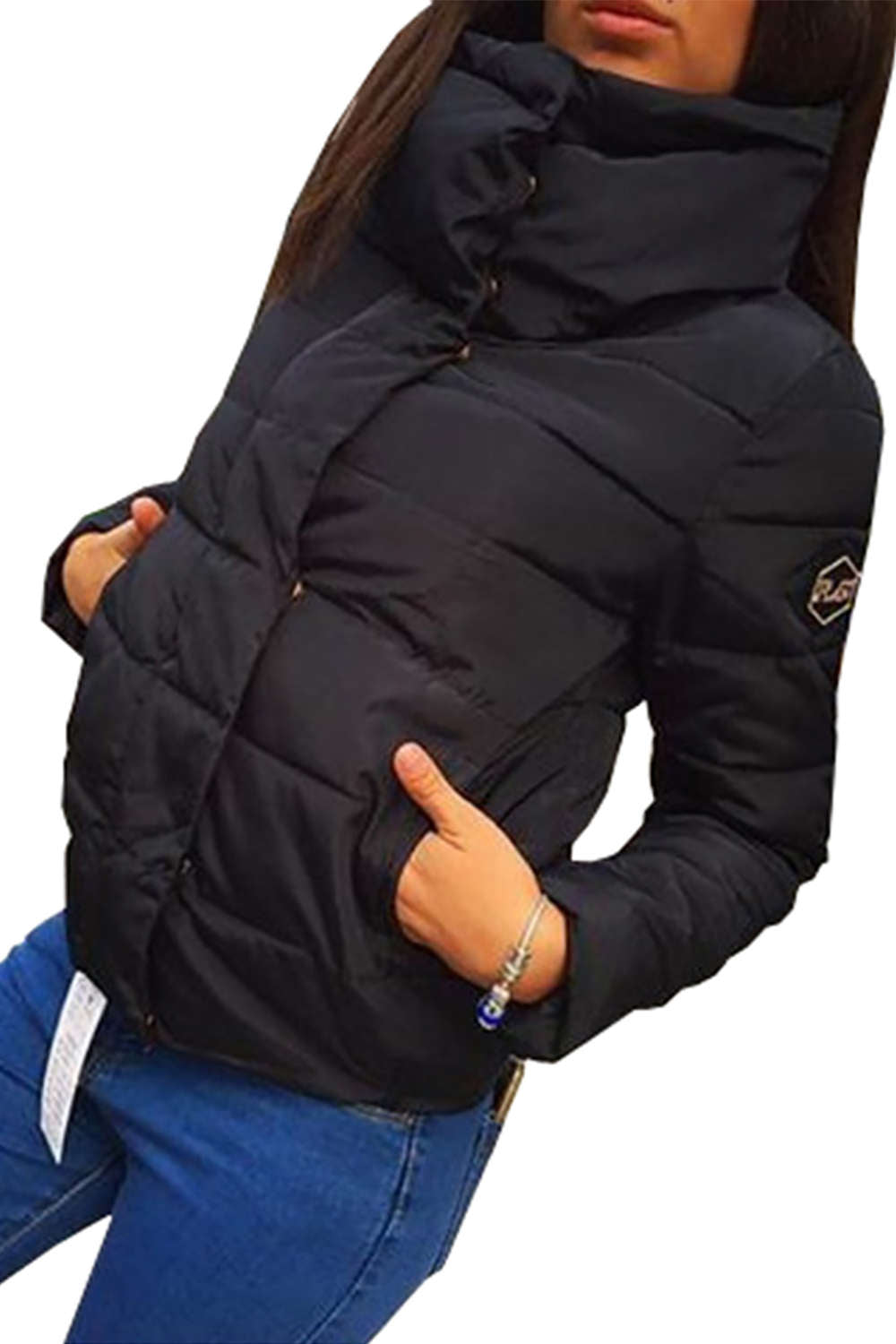 Levoire | Parka doudoune courte à col montant Noir