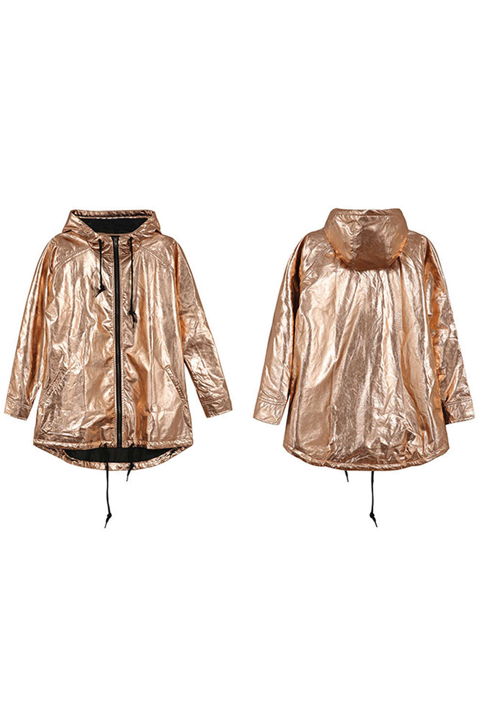 Levoire | Veste à capuche métallique brillante pour filles