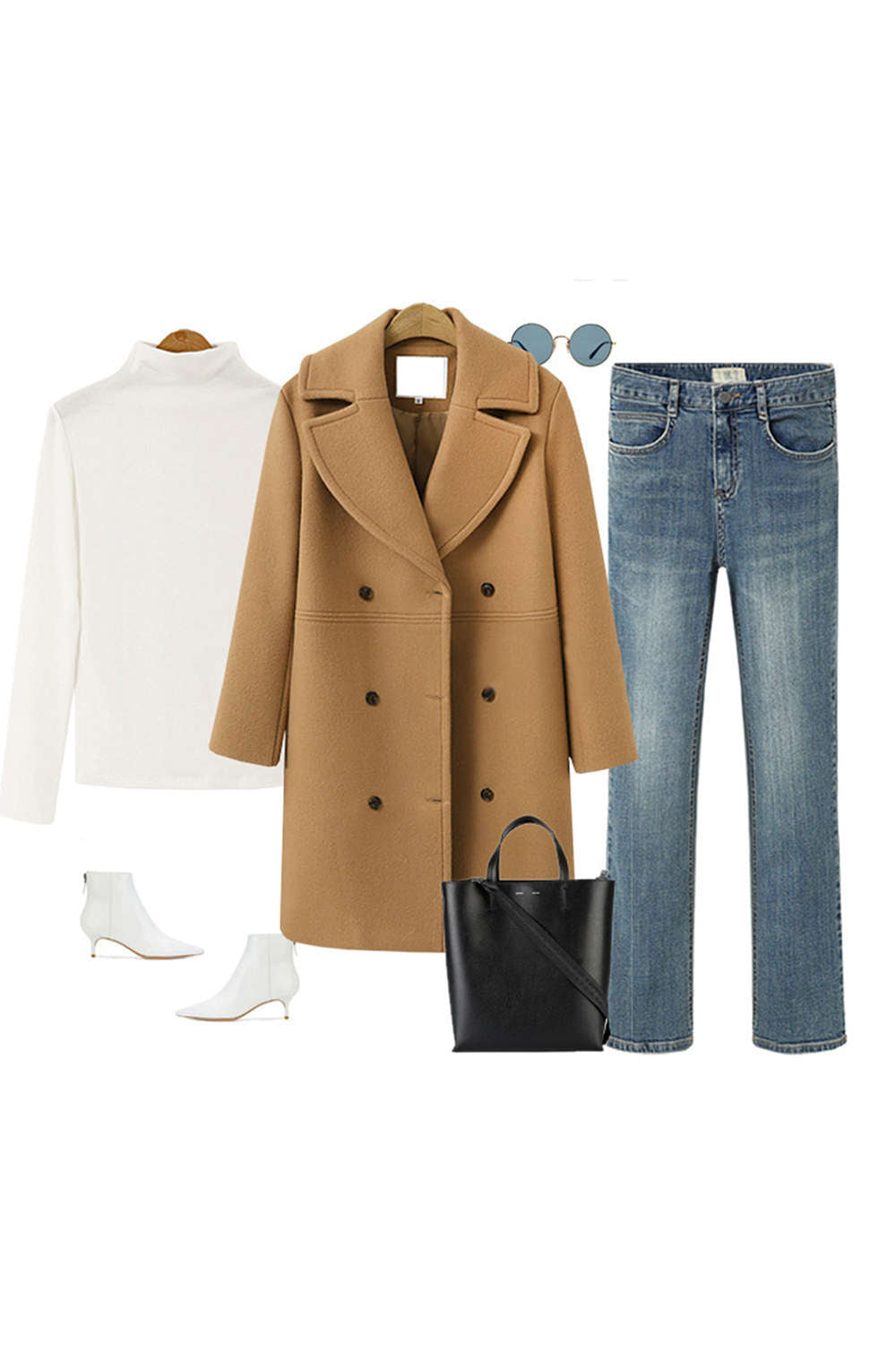 Levoire | Manteau Long en Laine à Revers Simple