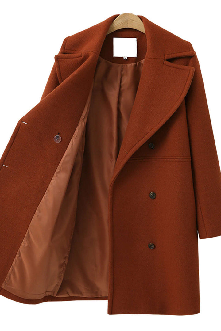 Levoire | Manteau Long en Laine à Revers Simple