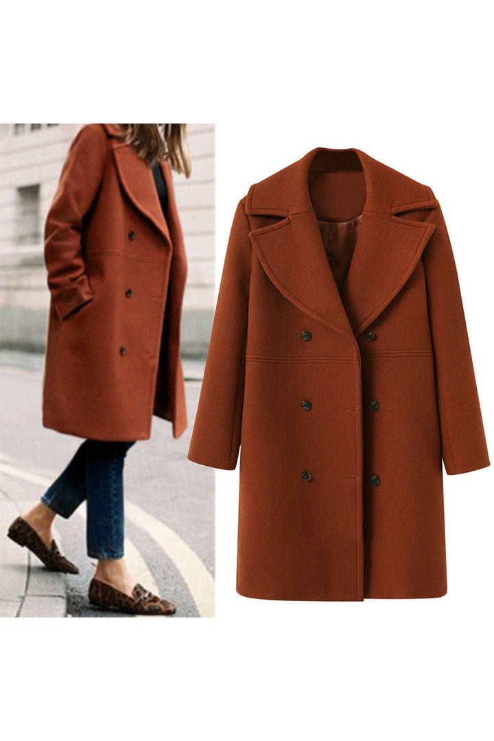 Levoire | Manteau Long en Laine à Revers Simple