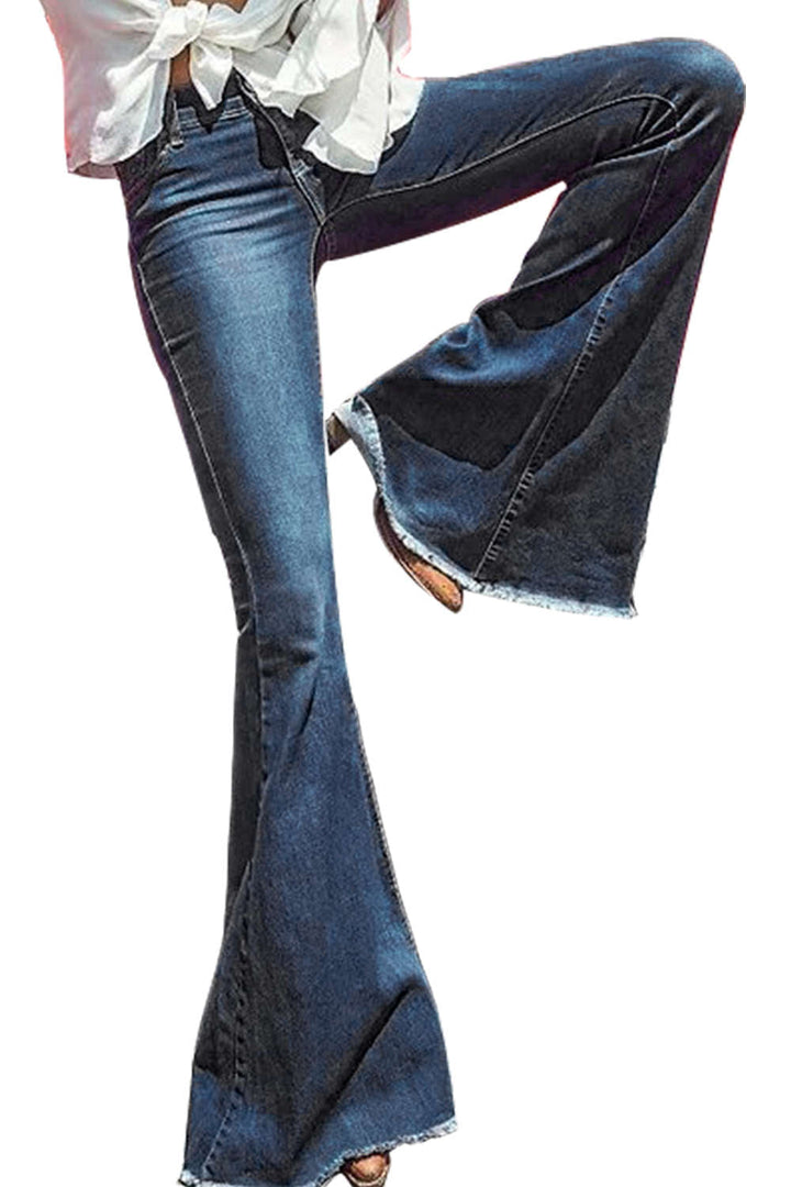 Levoire | Femmes Jean évasé Bleu foncé