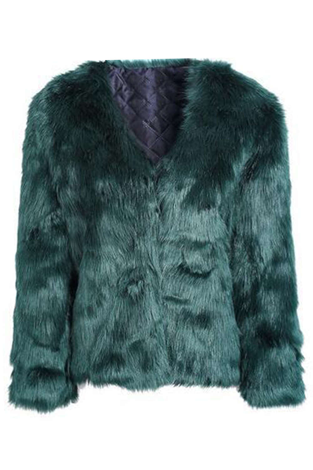 Levoire | Manteau court en fausse fourrure pour femmes Vert