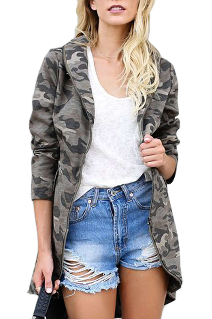 Levoire | Veste zippée pour femmes Camo