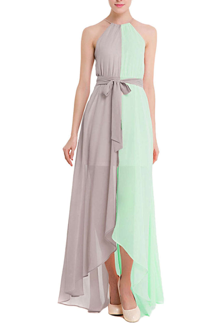 Levoire | Robe maxi en chiffon d'été décontractée pour femmes Vert