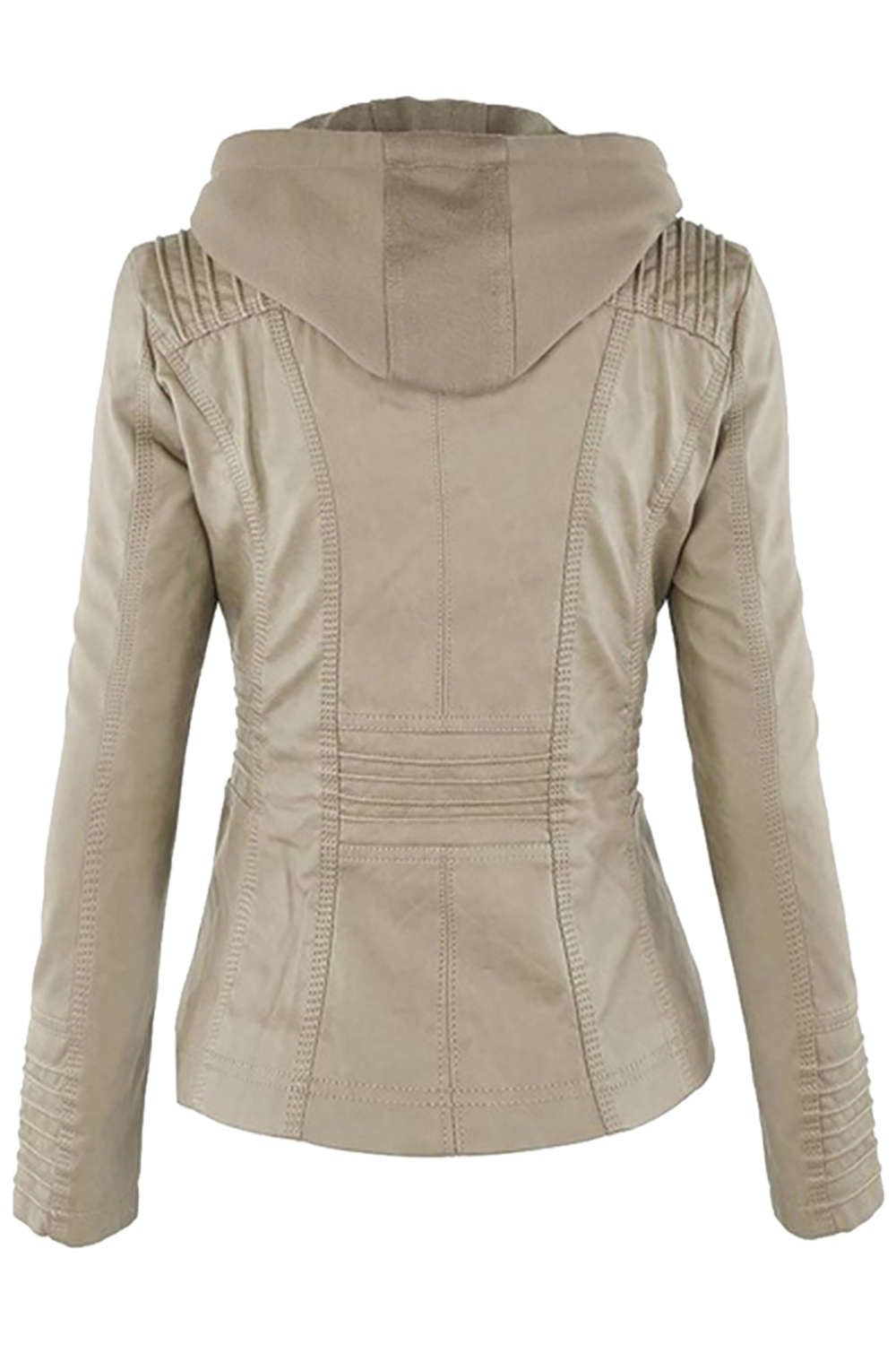Levoire | Veste à capuche en similicuir pour femmes avec zip