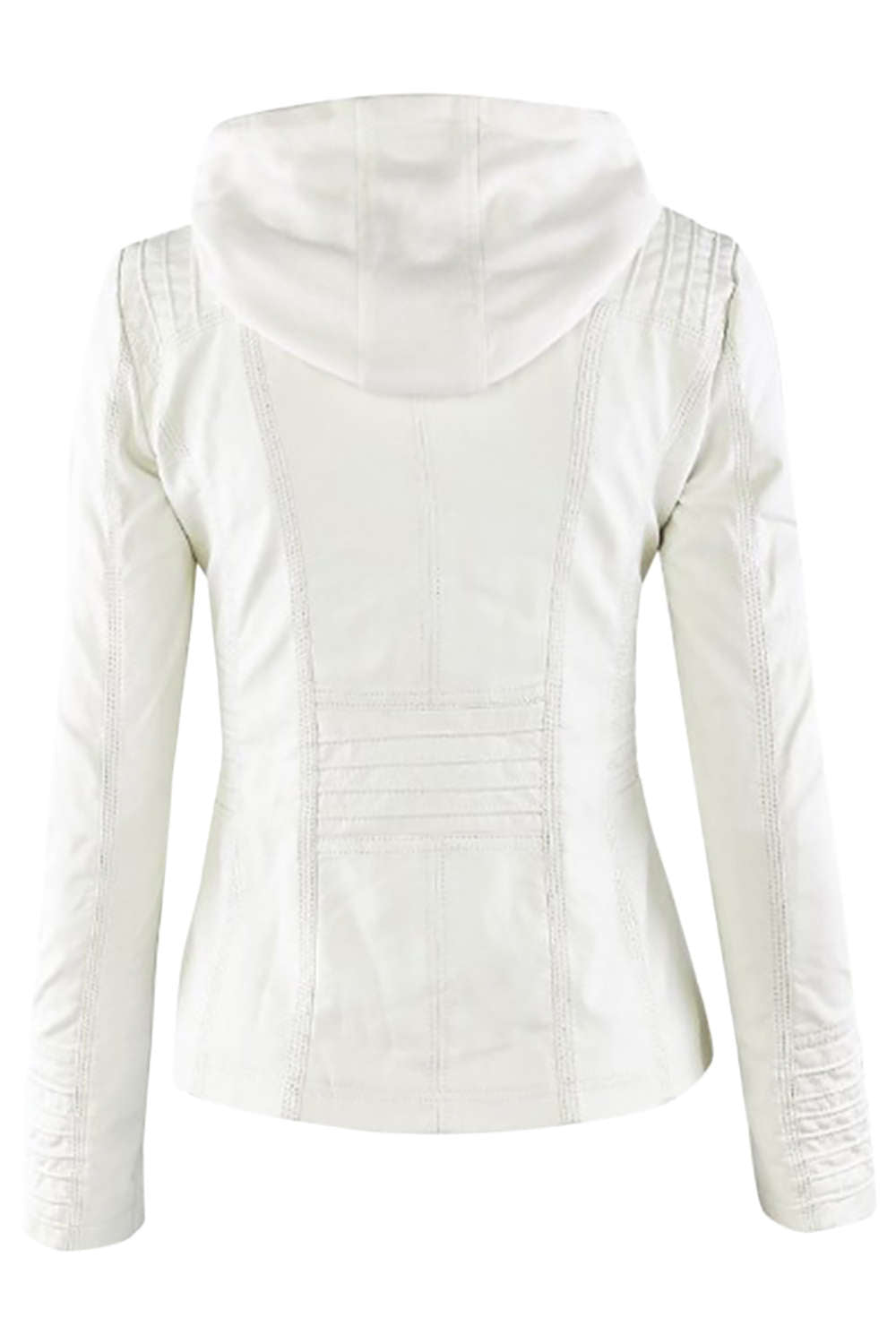 Levoire | Veste à capuche en similicuir pour femmes avec zip
