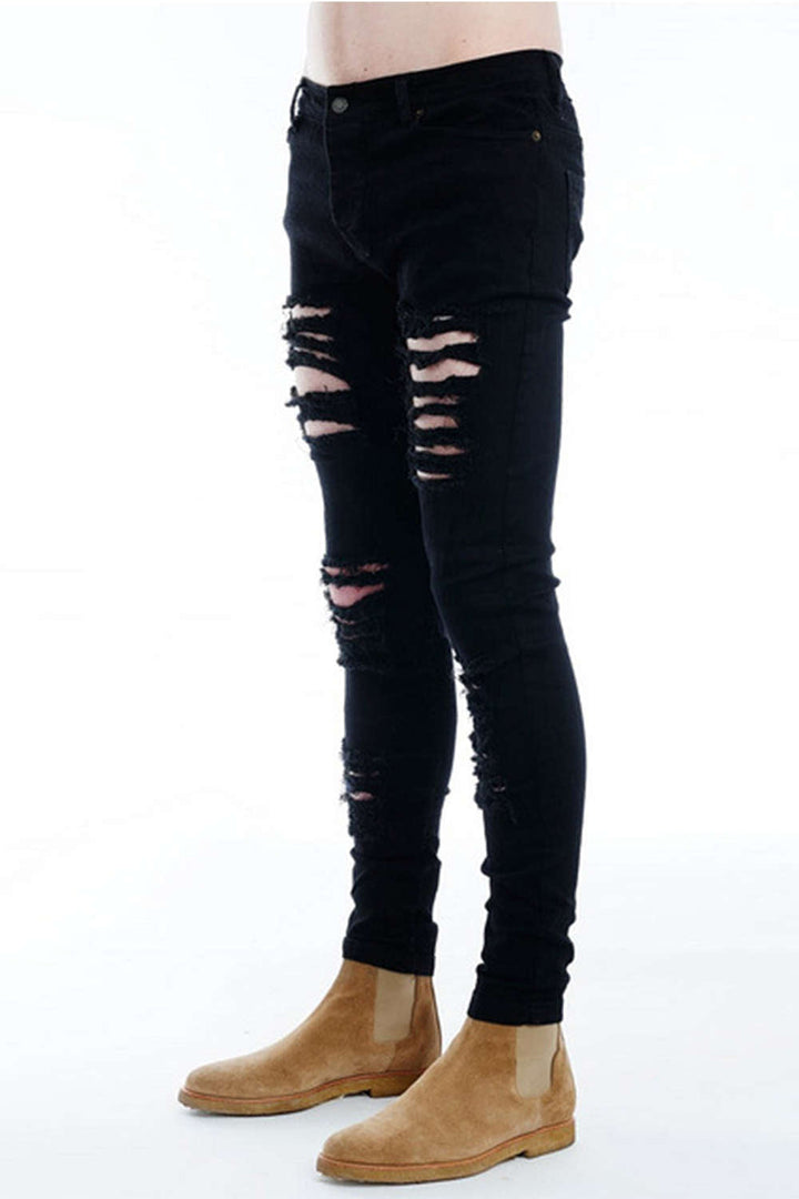 Levoire | Pantalon déchiré à taille basse pour femmes