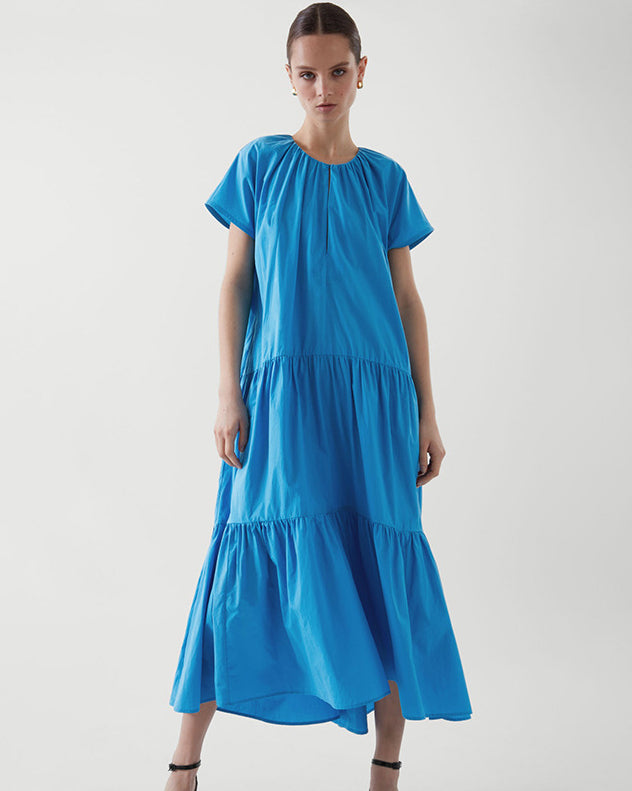 Levoire | Robe Midi À Couches Bleu