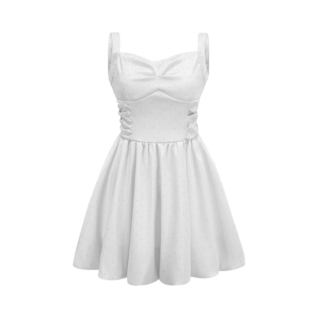 Levoire | Robe Mini Ornée De Strass Blanc