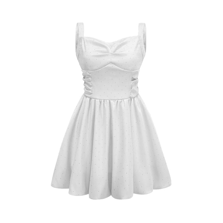 Levoire | Robe Mini Ornée De Strass Blanc
