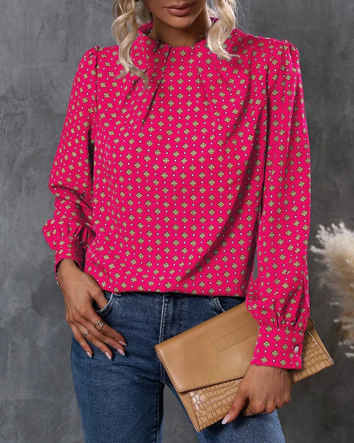 Levoire | Blouse À Motifs De Vendange Fuchsia