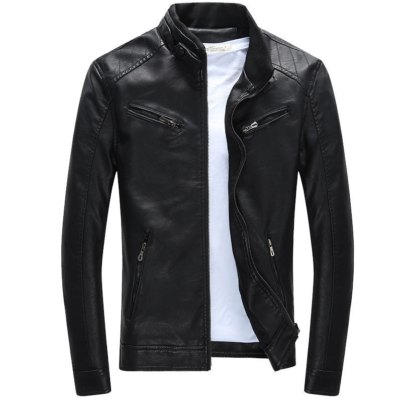 Levoire | Élégante Veste En Cuir Pour Hommes Noir