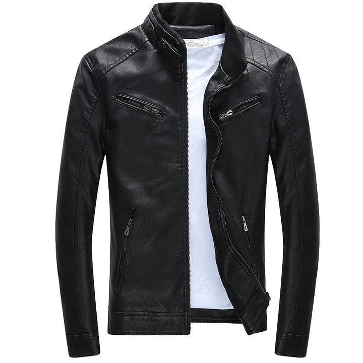 Levoire | Élégante Veste En Cuir Pour Hommes Noir
