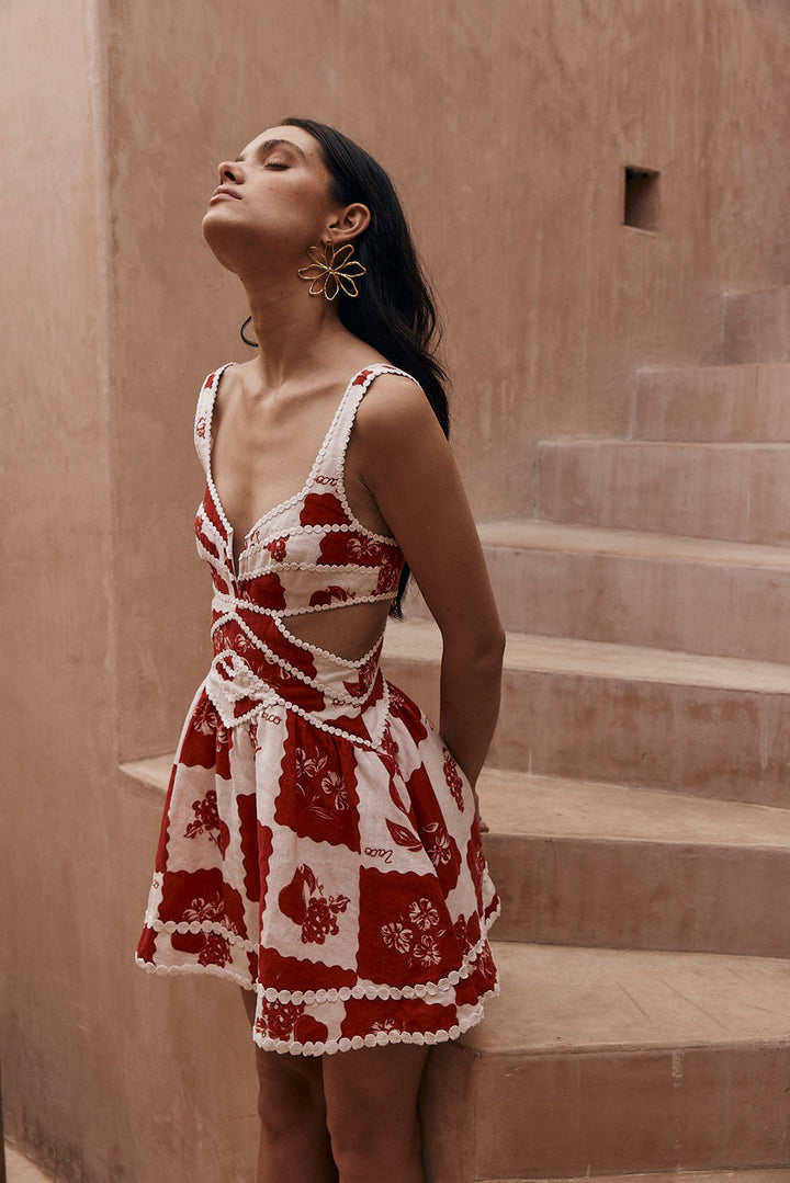 Levoire | Robe D'été Élégante Pour Femme - Rouge Rouge