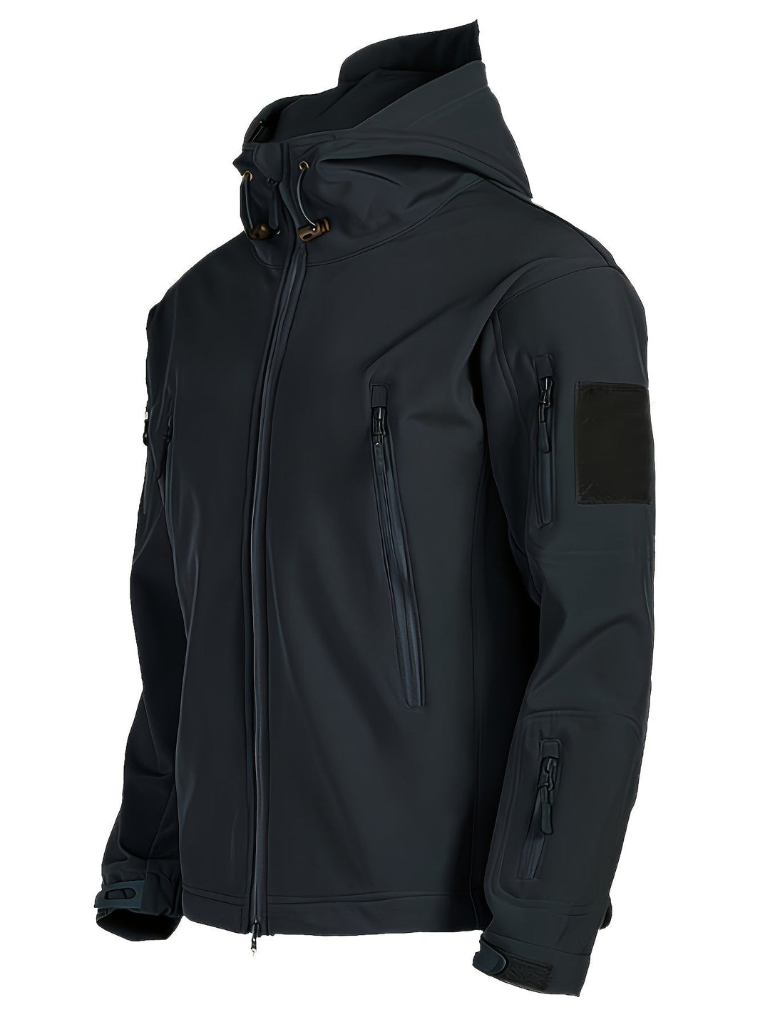 Levoire | Veste Pour Hommes Avec Capuche Et Poches Zippées Noir
