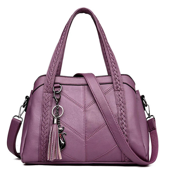 Levoire | Sac À Main En Cuir Élégant Et Polyvalent Violeta